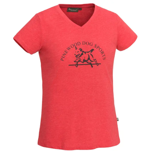 Pinewood Dog Sports Damen T-Shirt Raspberry Red Melange