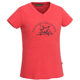 Pinewood Dog Sports Damen T-Shirt Raspberry Red Melange