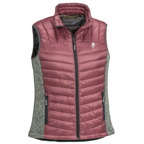Pinewood Caribou Padded Damen Weste Rose/Grau