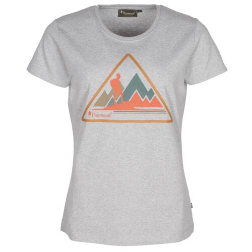 Pinewood Damen T-Shirt Outdoor Trekker L.Grey Melange L