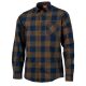 Somlys Herren Hemd aus Baumwolle Braun/Navy L