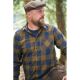 Somlys Herren Hemd aus Baumwolle Braun/Navy 3XL