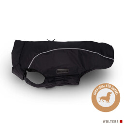 Wolters Regenjacke Easy Rain f&uuml;r Dackel Schwarz 34cm