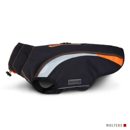 Wolters Regenjacke Xtra Strong f&uuml;r Dackel Schwarz/Neon Orange 38cm