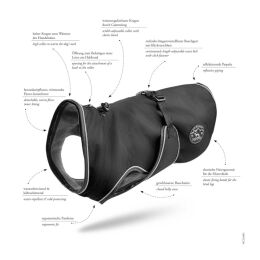 Hunter Hundemantel Uppsala Schwarz 35