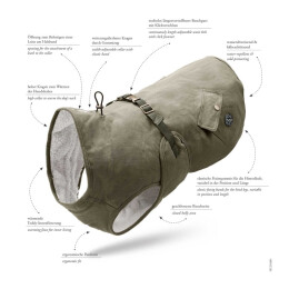 Hunter Hundemantel Uppsala Trend Khaki 30