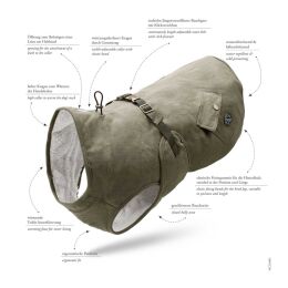 Hunter Hundemantel Uppsala Trend Khaki 40