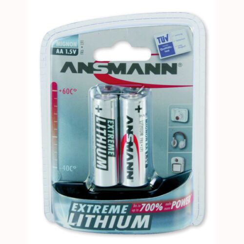 ANSMANN 2x Extreme Lithium Batterie 1,5 V Mignon AA