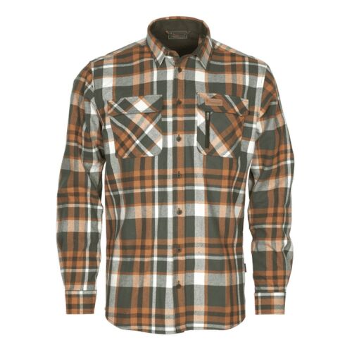 Pinewood Herren Flanellhemd Lappland Green/Orange M