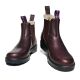 Blue Heeler Damen Chelsea Boots Brisbane mit Lammfell Dunkelbraun 37