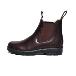 Blue Heeler Damen Chelsea Boots Brisbane mit Lammfell Dunkelbraun 39