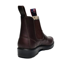 Blue Heeler Damen Chelsea Boots Brisbane mit Lammfell Dunkelbraun 39