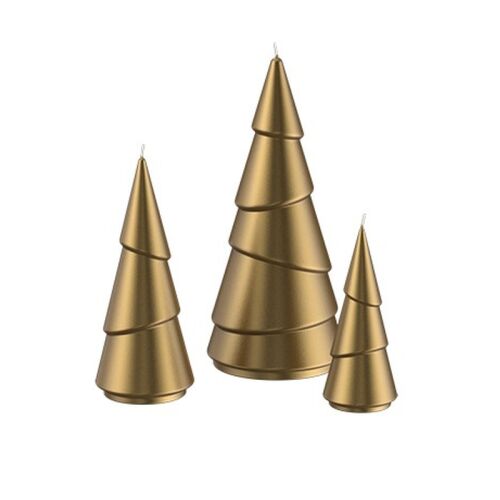 Engels Kerzen Objektkerze Gelackt Tanne Gold Metallic S Ø6,2cm x H15cm