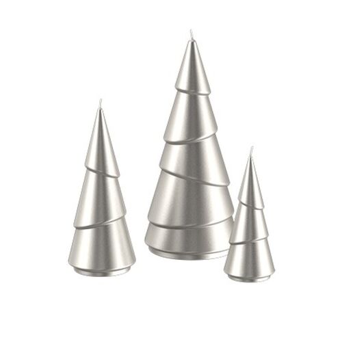 Engels Kerzen Objektkerze Gelackt Tanne Leinen Metallic M Ø8,4cm x H20cm