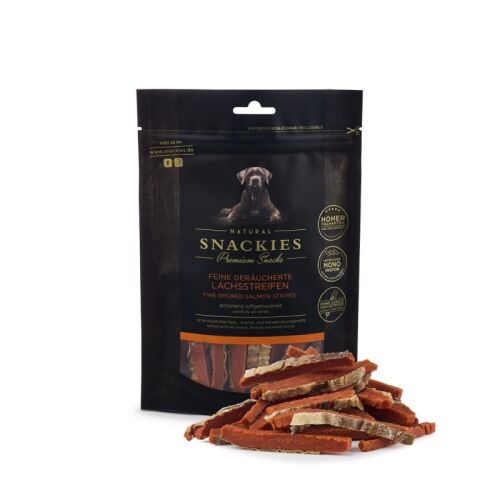 Snackies Hundesnack Feine geräucherte Lachsstreifen 170g