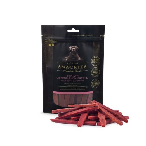Snackies Hundesnack Herzhafte Ziegenfleischstreifen 170g