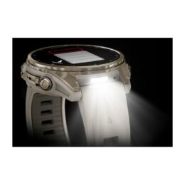 Garmin Armbanduhr Fenix 8 Sapphire Nebelgrau/Softgold ⌀ 43mm AMOLED