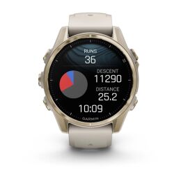 Garmin Armbanduhr Fenix 8 Sapphire Nebelgrau/Softgold ⌀ 43mm AMOLED