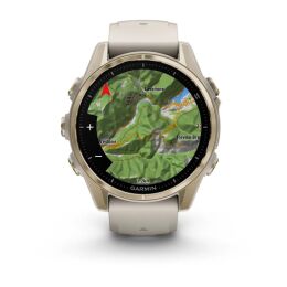 Garmin Armbanduhr Fenix 8 Sapphire Nebelgrau/Softgold ⌀ 43mm AMOLED
