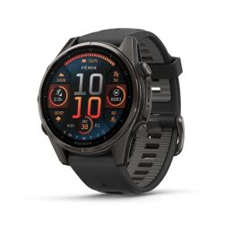 Garmin Armbanduhr Fenix 8 Sapphire Schwarz/Carbongrau Titan DLC ⌀ 43mm AMOLED