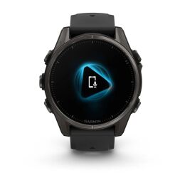 Garmin Armbanduhr Fenix 8 Sapphire Schwarz/Carbongrau Titan DLC ⌀ 43mm AMOLED
