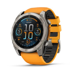 Garmin Armbanduhr Fenix 8 Sapphire Graphit/Titanium Titan ⌀ 51mm AMOLED