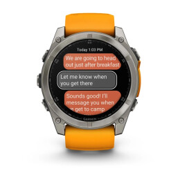 Garmin Armbanduhr Fenix 8 Sapphire Graphit/Titanium Titan ⌀ 51mm AMOLED