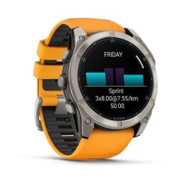Garmin Armbanduhr Fenix 8 Sapphire Graphit/Titanium Titan ⌀ 51mm AMOLED