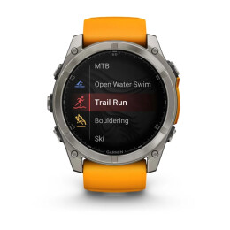 Garmin Armbanduhr Fenix 8 Sapphire Graphit/Titanium Titan ⌀ 51mm AMOLED