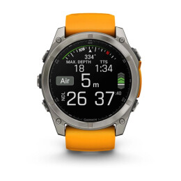 Garmin Armbanduhr Fenix 8 Sapphire Graphit/Titanium Titan ⌀ 51mm AMOLED