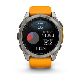 Garmin Armbanduhr Fenix 8 Sapphire Graphit/Titanium Titan ⌀ 51mm AMOLED