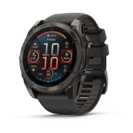 Garmin Armbanduhr Fenix 8 Sapphire Schwarz/Carbongrau Titan DLC ⌀ 51mm AMOLED