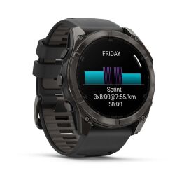 Garmin Armbanduhr Fenix 8 Sapphire Schwarz/Carbongrau Titan DLC ⌀ 51mm AMOLED