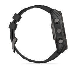 Garmin Armbanduhr Fenix 8 Sapphire Schwarz/Carbongrau Titan DLC ⌀ 51mm AMOLED