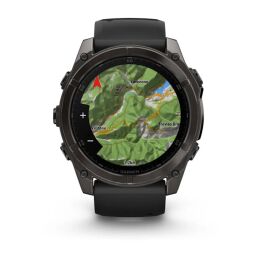 Garmin Armbanduhr Fenix 8 Sapphire Schwarz/Carbongrau Titan DLC ⌀ 51mm AMOLED