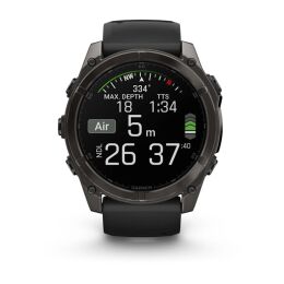 Garmin Armbanduhr Fenix 8 Sapphire Schwarz/Carbongrau Titan DLC ⌀ 51mm AMOLED
