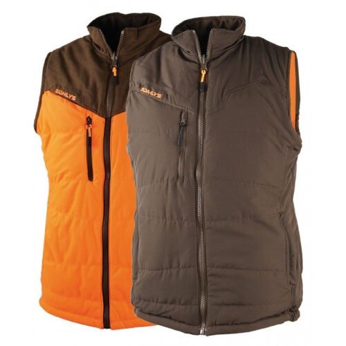 Somlys Herren Wendeweste Thermo-hunt Marron/Orange-4XL