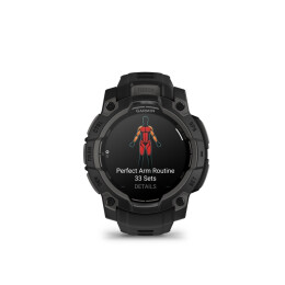 Garmin Armbanduhr Instinct 3 Amoled 45 mm Schwarz mit Silikon-Wechselarmband 22 mm Schwarz