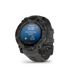 Garmin Armbanduhr Instinct 3 Amoled 50 mm Schwarz mit Silikon-Wechselarmband 26 mm Kohle