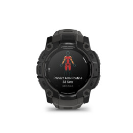 Garmin Armbanduhr Instinct 3 Amoled 50 mm Schwarz mit Silikon-Wechselarmband 26 mm Kohle