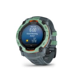 Garmin Armbanduhr Instinct 3 Amoled 50 mm Twilight/Neo mit Silikon-Wechselarmband 26 mm Twilight