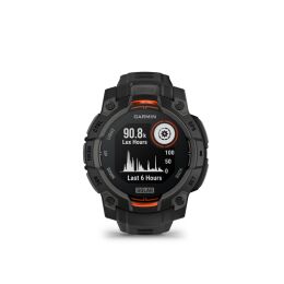 Garmin Armbanduhr Instinct 3 Solar 45 mm Schwarz mit Silikon-Wechselarmband 22 mm Schwarz