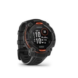 Garmin Armbanduhr Instinct 3 Solar 45 mm Schwarz mit Silikon-Wechselarmband 22 mm Schwarz