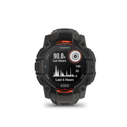 Garmin Armbanduhr Instinct 3 Solar 50 mm Kohle/Schwarz mit Silikon-Wechselarmband 26 mm Kohle