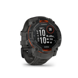 Garmin Armbanduhr Instinct 3 Solar 50 mm Kohle/Schwarz mit Silikon-Wechselarmband 26 mm Kohle