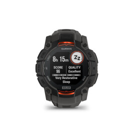 Garmin Armbanduhr Instinct 3 Solar 50 mm Kohle/Schwarz mit Silikon-Wechselarmband 26 mm Kohle