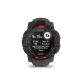 Garmin Armbanduhr Instinct 3 Solar 50 mm Kohle/Schwarz mit Silikon-Wechselarmband 26 mm Kohle