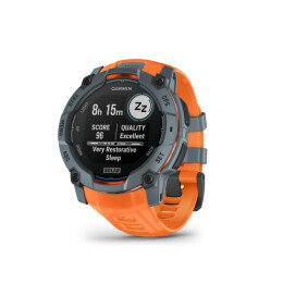 Garmin Armbanduhr Instinct 3 Solar 50 mm Twilight mit Silikon-Wechselarmband 26 mm Solstice