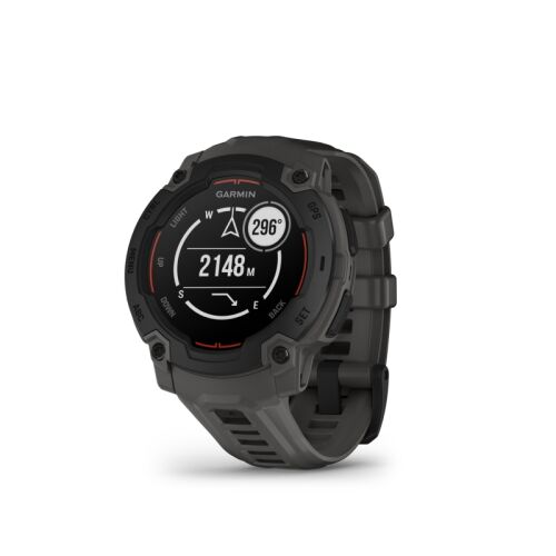 Garmin Armbanduhr Instinct E 45 mm Kohle/Schwarz mit Silikon-Wechselarmband 22 mm Kohle