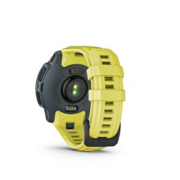 Garmin Armbanduhr Instinct E 45 mm Twilight/Electric Lime mit Silikon-Wechselarmband 22 mm Electric Lime